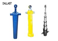 Vertical Hydraulic Ram Single Acting Telescopic Hydraulic Cylinders Multi Stage Front Middle Foot Fixed Axle