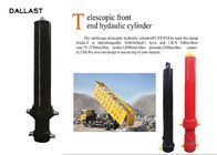 Anti Rust Painting Single Acting Dump Trailer Hydraulic Cylinder 3 Stage Type