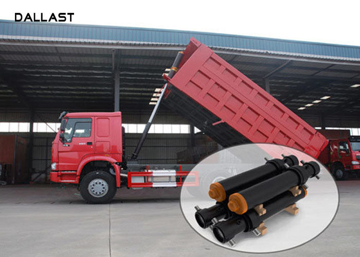 Dump Truck Multi Stage Hydraulic RAM Cylinder Eamless Steel Pipe With Piston Eye