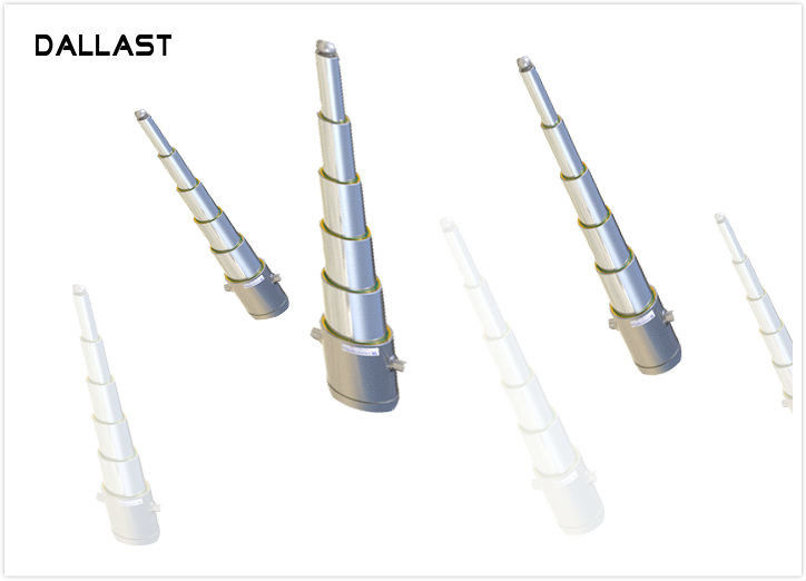 2 / 3 / 4 Stage Hydraulic Cylinder , Telescopic Agricultural Farm Truck Hydraulic Oil Cylinder